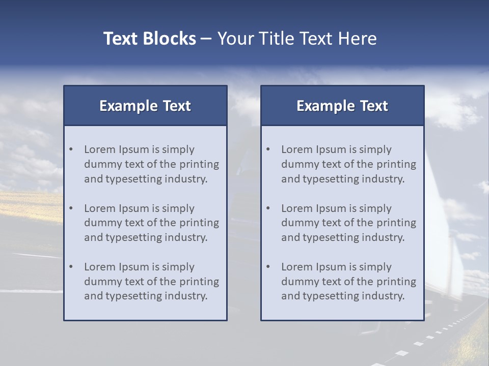 Tanker Cargo Highway PowerPoint Template