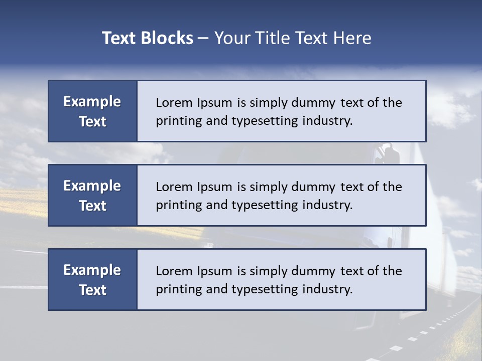 Tanker Cargo Highway PowerPoint Template