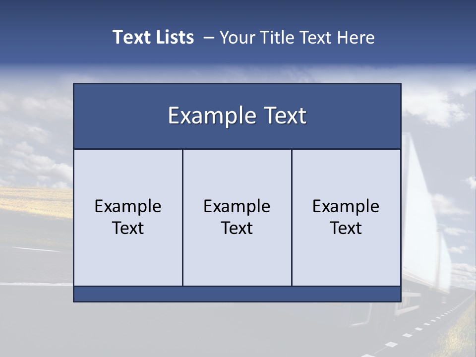 Tanker Cargo Highway PowerPoint Template