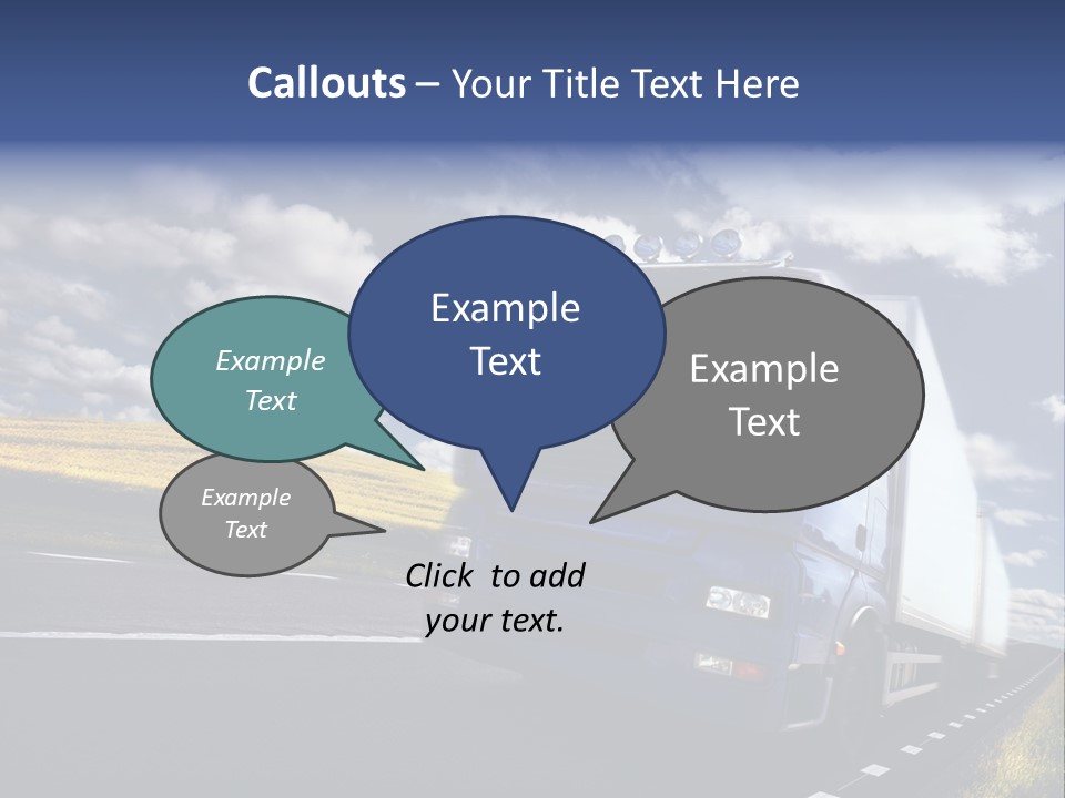 Tanker Cargo Highway PowerPoint Template