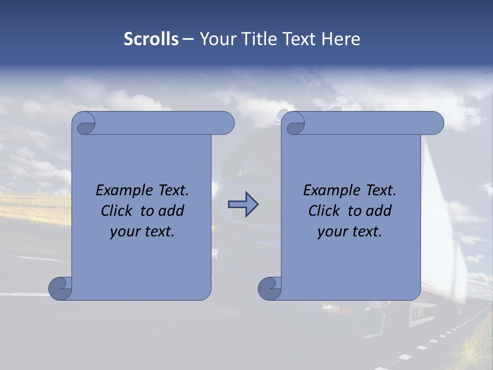 Tanker Cargo Highway PowerPoint Template