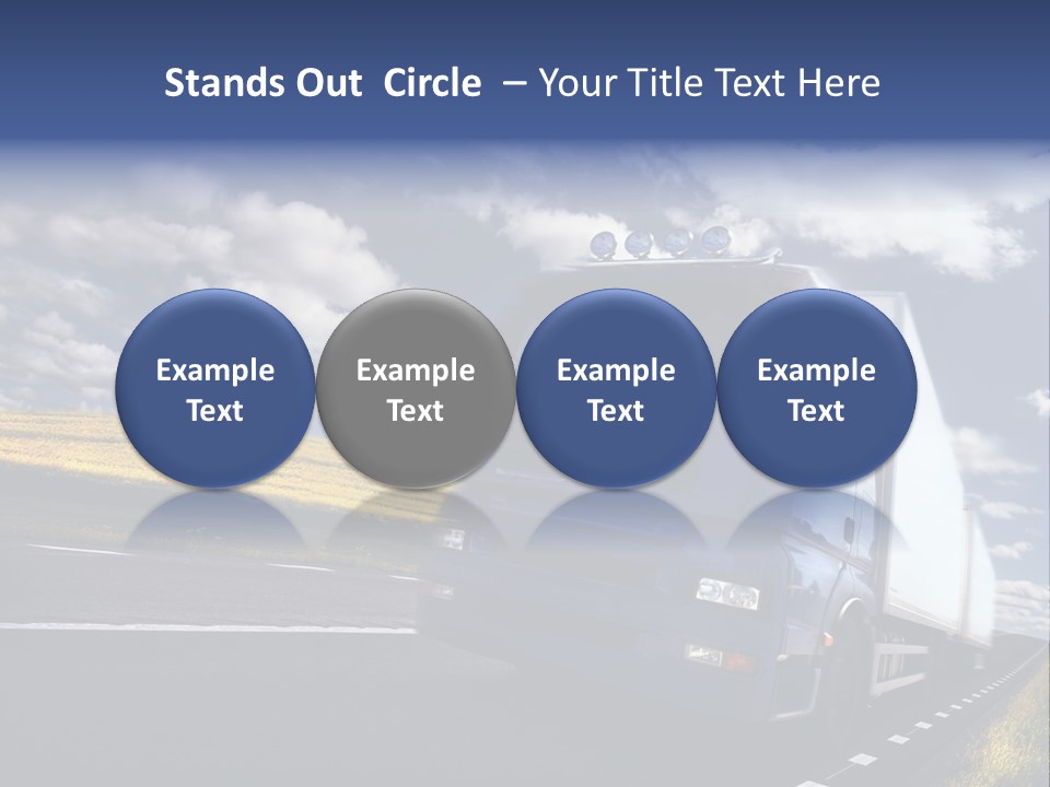 Tanker Cargo Highway PowerPoint Template