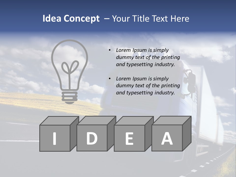 Tanker Cargo Highway PowerPoint Template