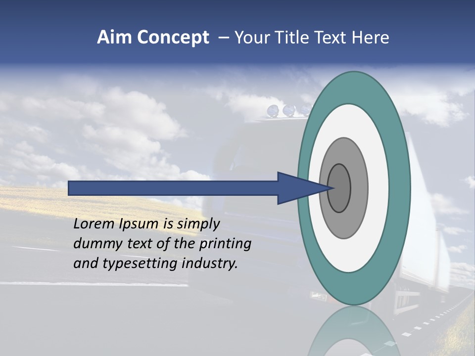 Tanker Cargo Highway PowerPoint Template