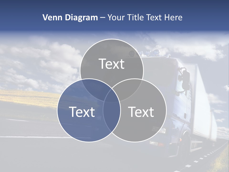 Tanker Cargo Highway PowerPoint Template