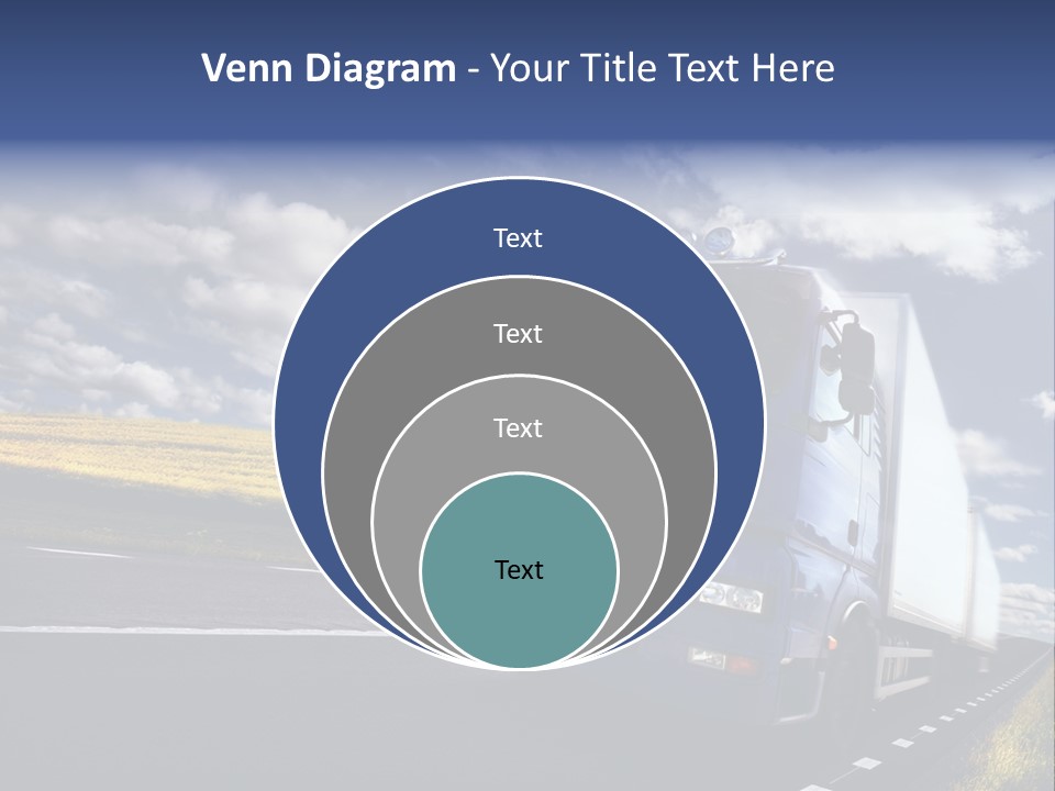 Tanker Cargo Highway PowerPoint Template