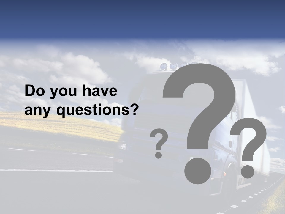 Tanker Cargo Highway PowerPoint Template