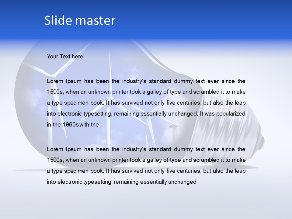 Windmill Sky Renewable PowerPoint Template