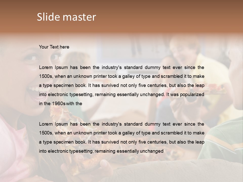 At Home Horizontal Friendship PowerPoint Template