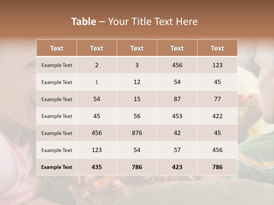 At Home Horizontal Friendship PowerPoint Template