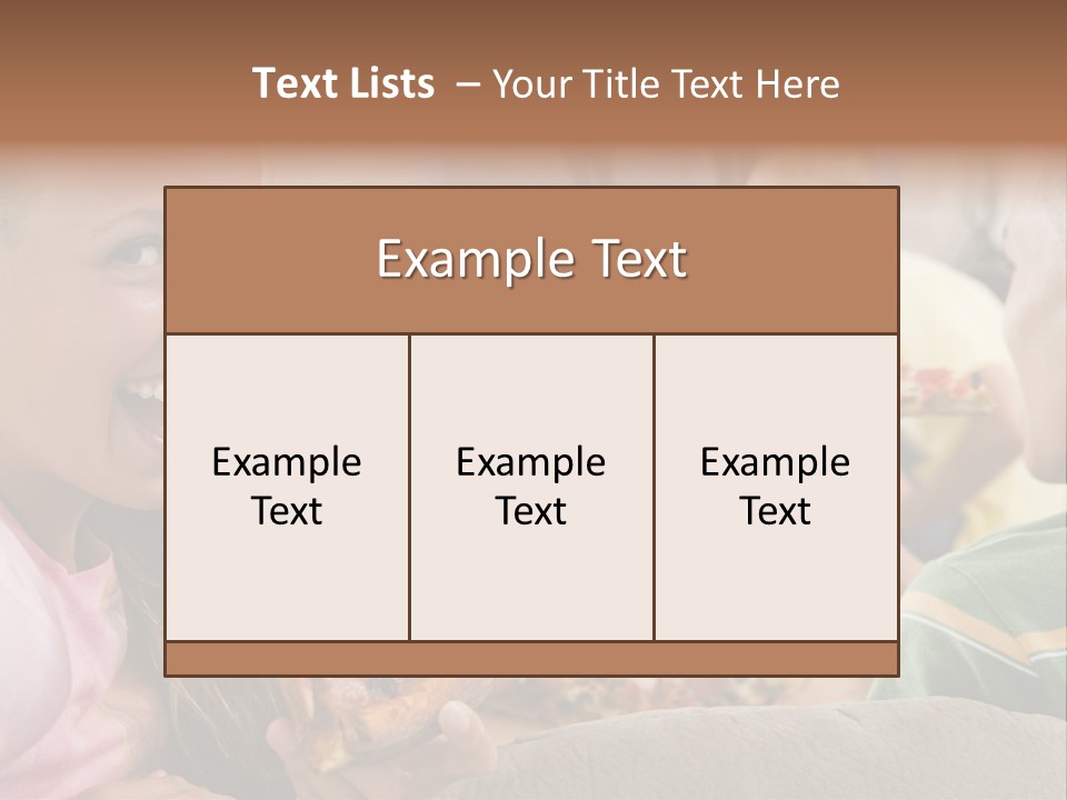 At Home Horizontal Friendship PowerPoint Template