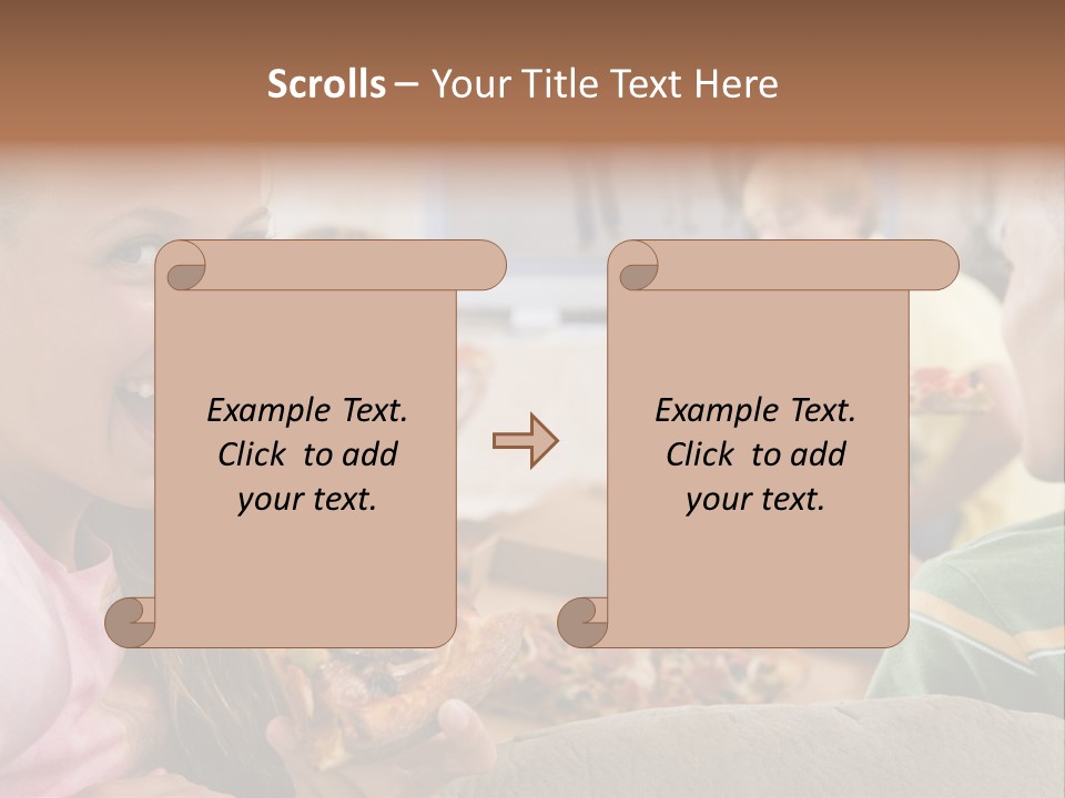 At Home Horizontal Friendship PowerPoint Template