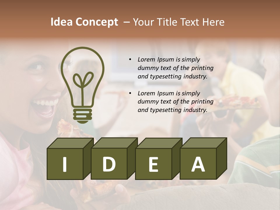 At Home Horizontal Friendship PowerPoint Template