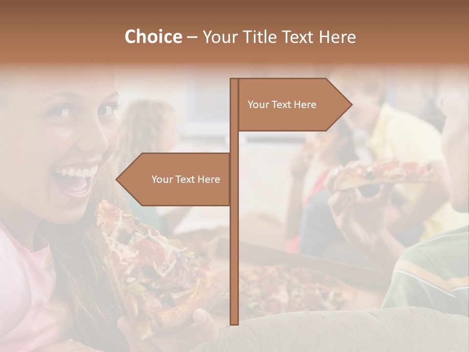 At Home Horizontal Friendship PowerPoint Template