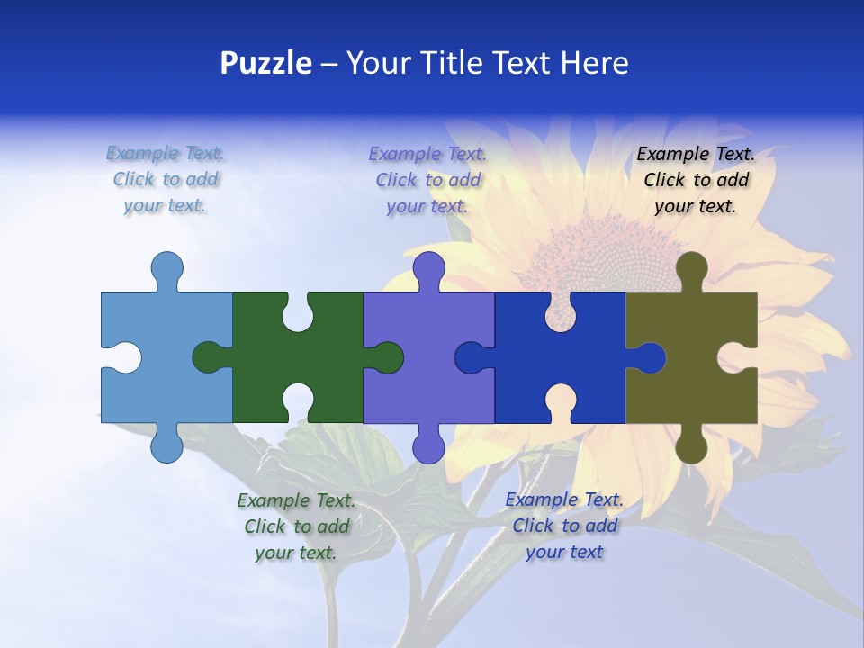 Sunflower Flower Grain PowerPoint Template