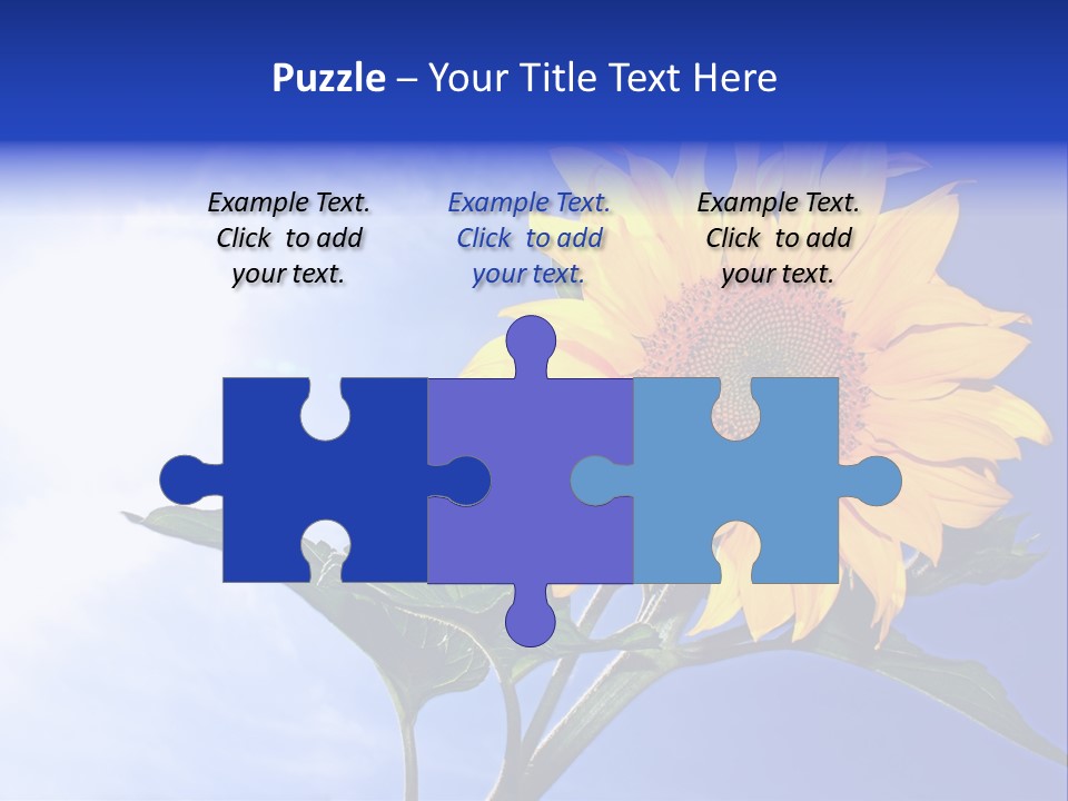 Sunflower Flower Grain PowerPoint Template