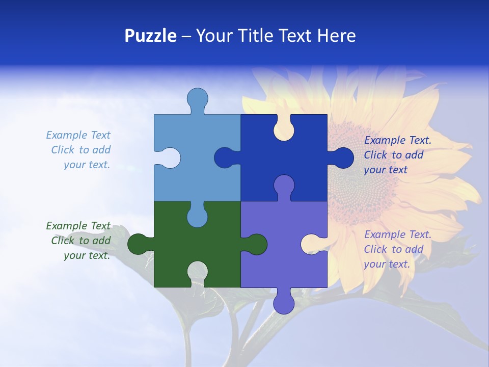 Sunflower Flower Grain PowerPoint Template