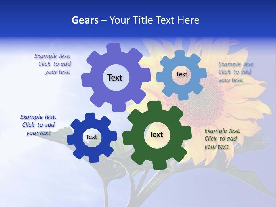 Sunflower Flower Grain PowerPoint Template