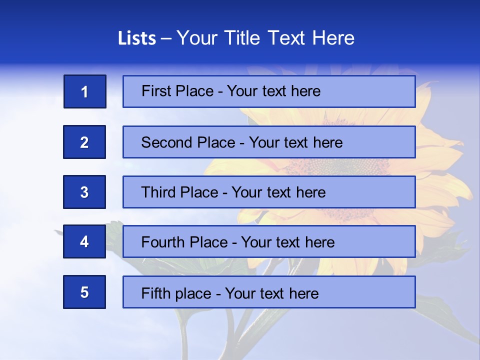 Sunflower Flower Grain PowerPoint Template