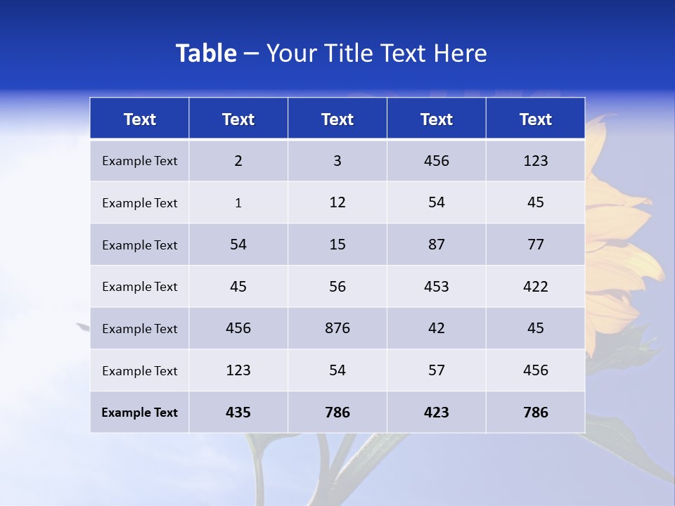 Sunflower Flower Grain PowerPoint Template