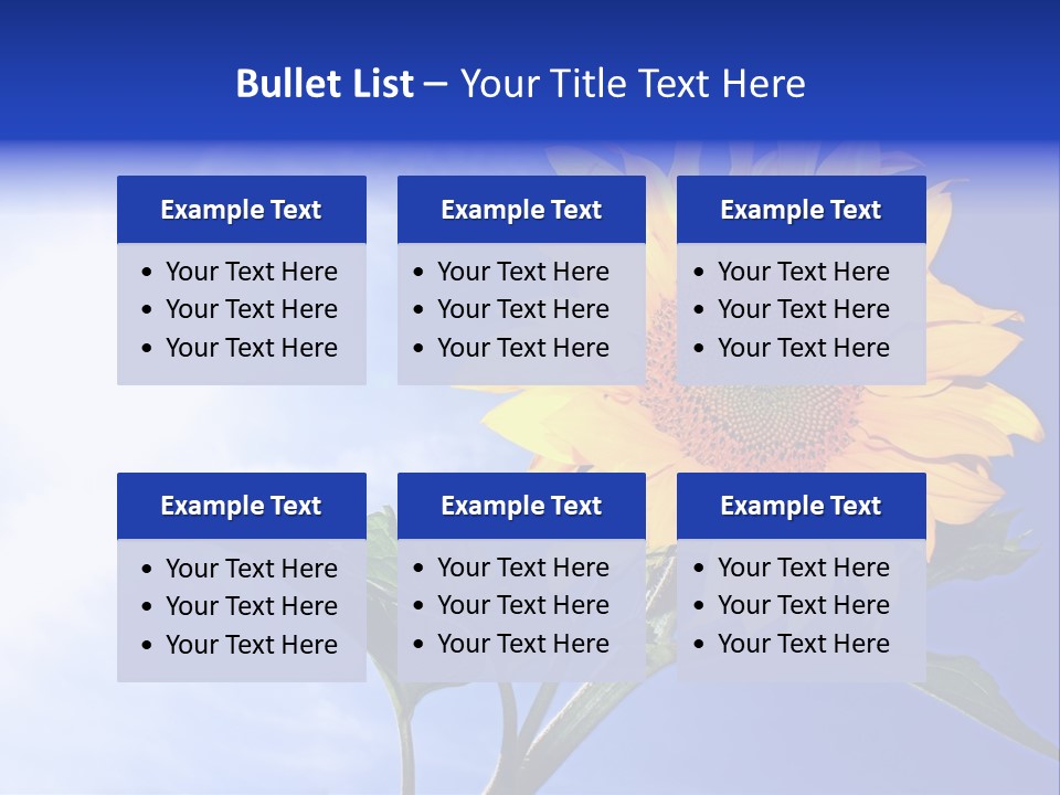 Sunflower Flower Grain PowerPoint Template