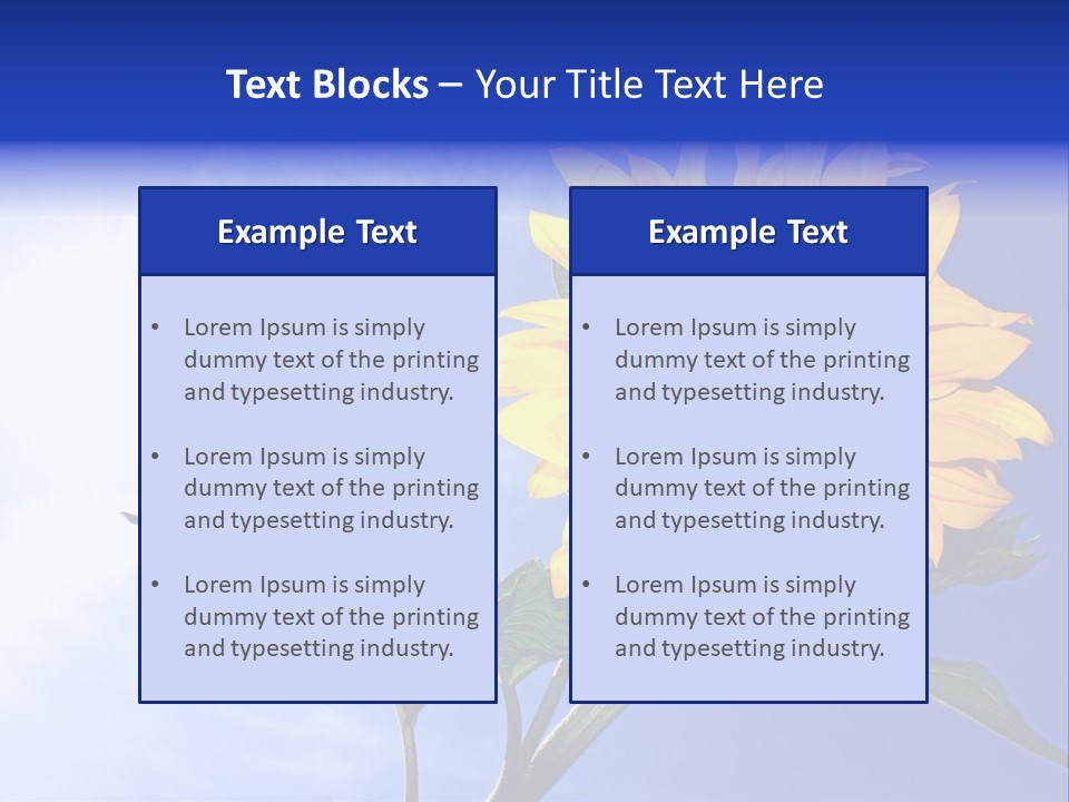Sunflower Flower Grain PowerPoint Template