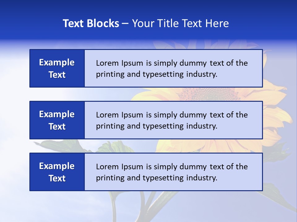 Sunflower Flower Grain PowerPoint Template