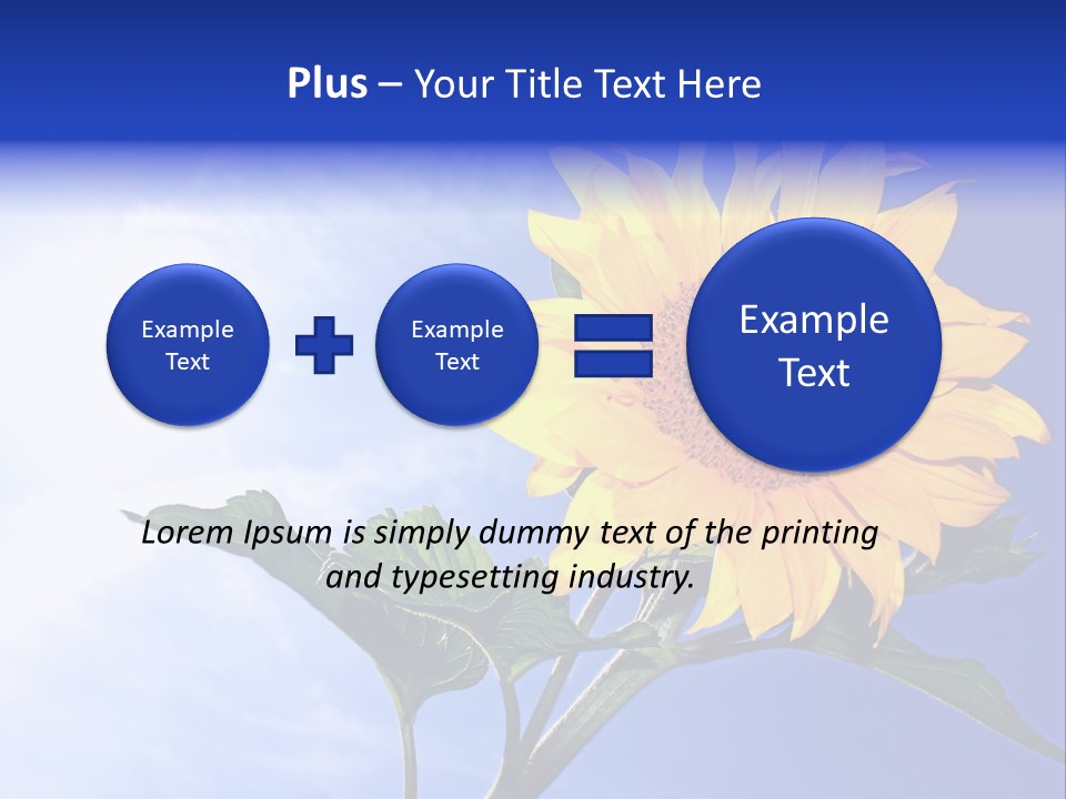 Sunflower Flower Grain PowerPoint Template