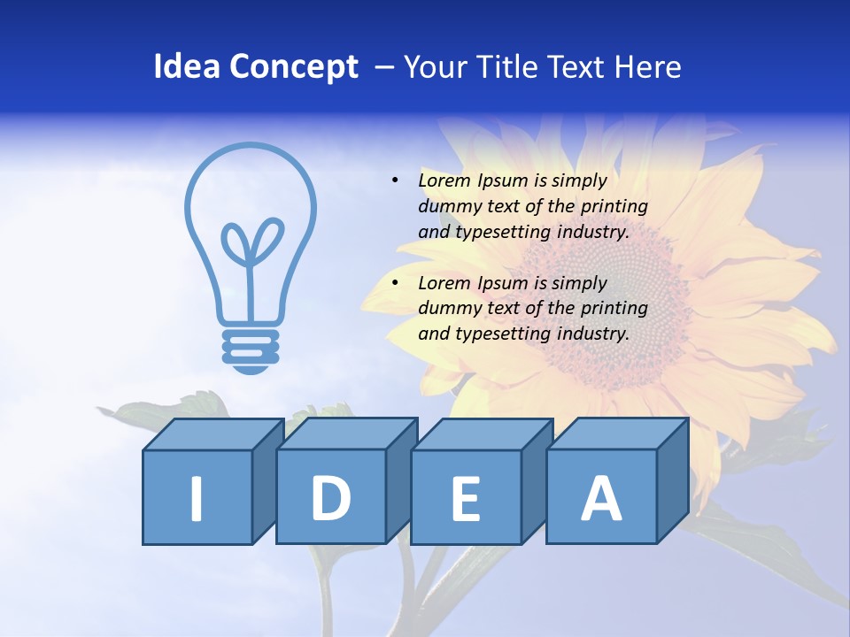 Sunflower Flower Grain PowerPoint Template