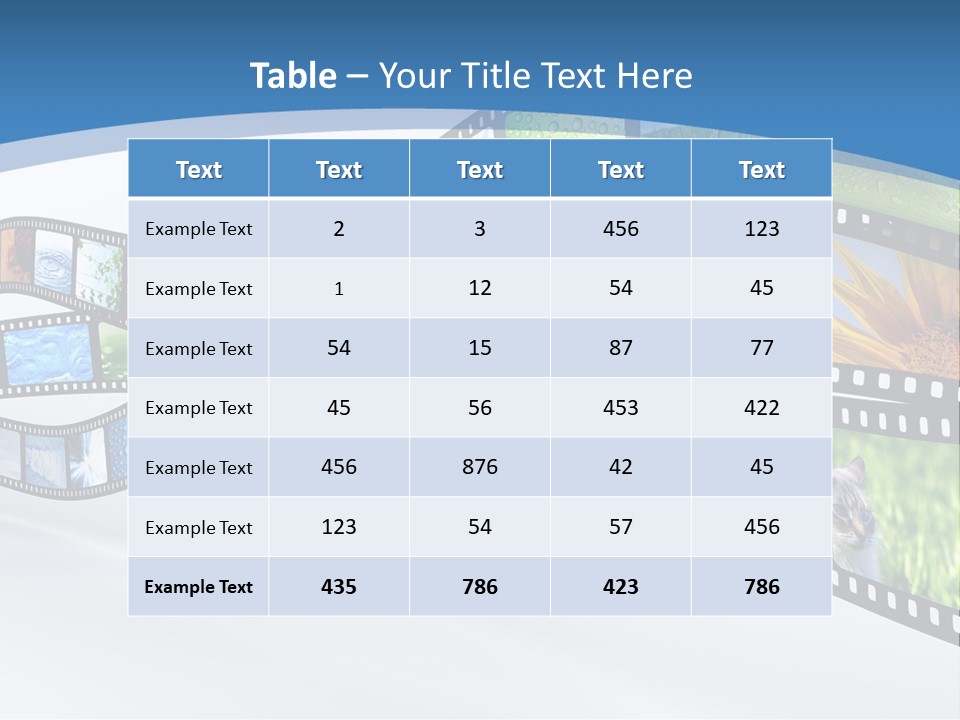 Track Screen Hollywood PowerPoint Template