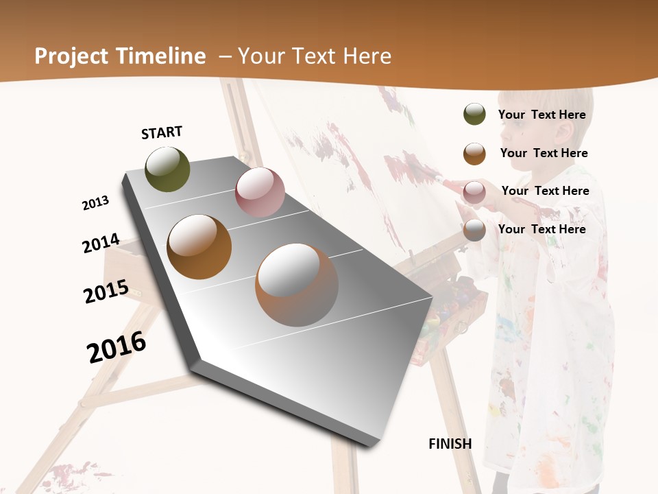 Mess Adorable Easel PowerPoint Template