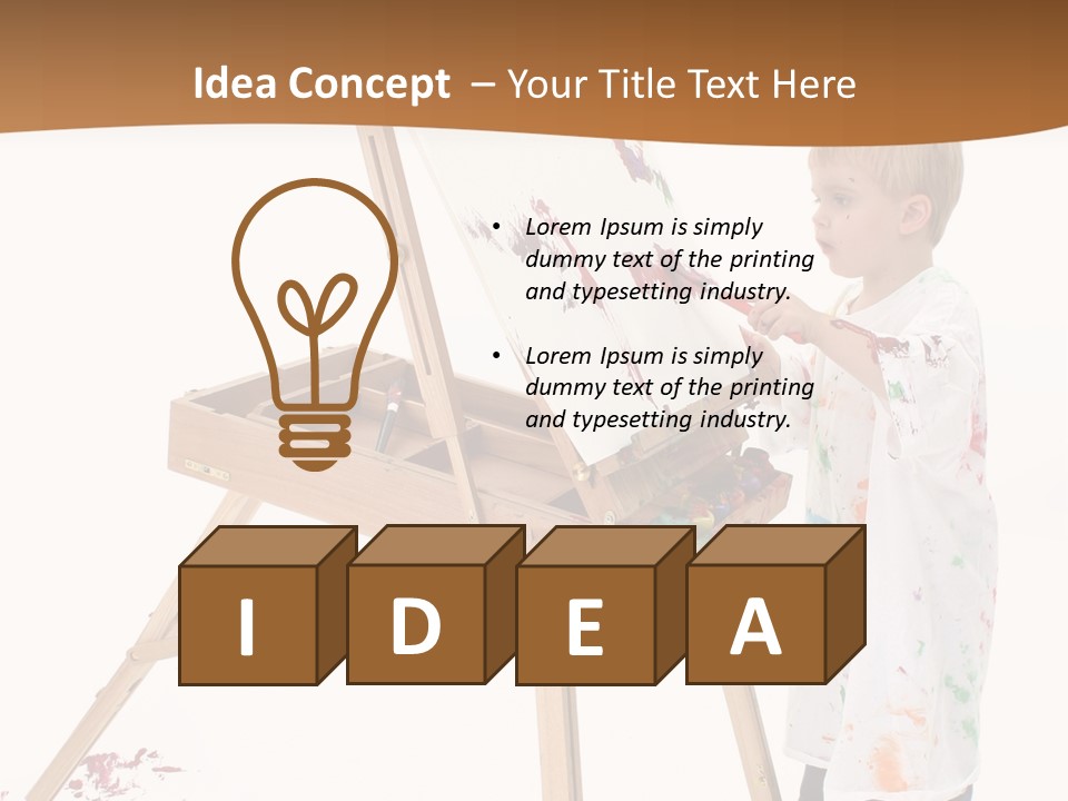 Mess Adorable Easel PowerPoint Template