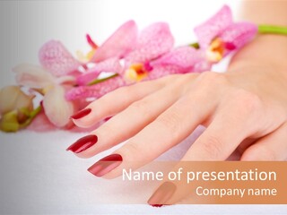 Fingernail Isolated Nail PowerPoint Template