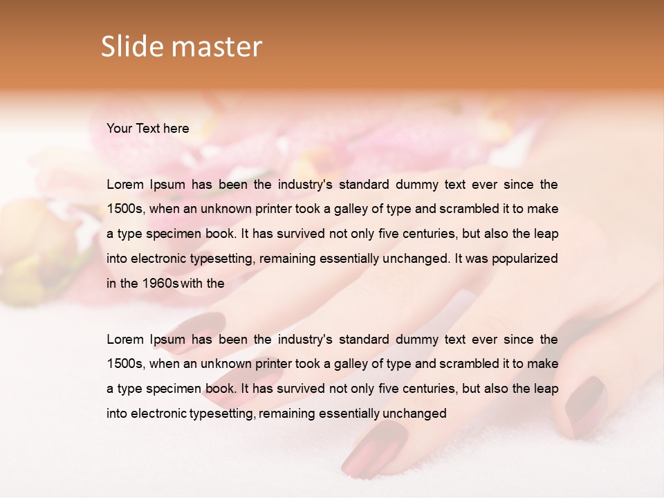 Fingernail Isolated Nail PowerPoint Template