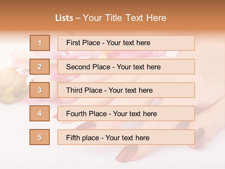 Fingernail Isolated Nail PowerPoint Template