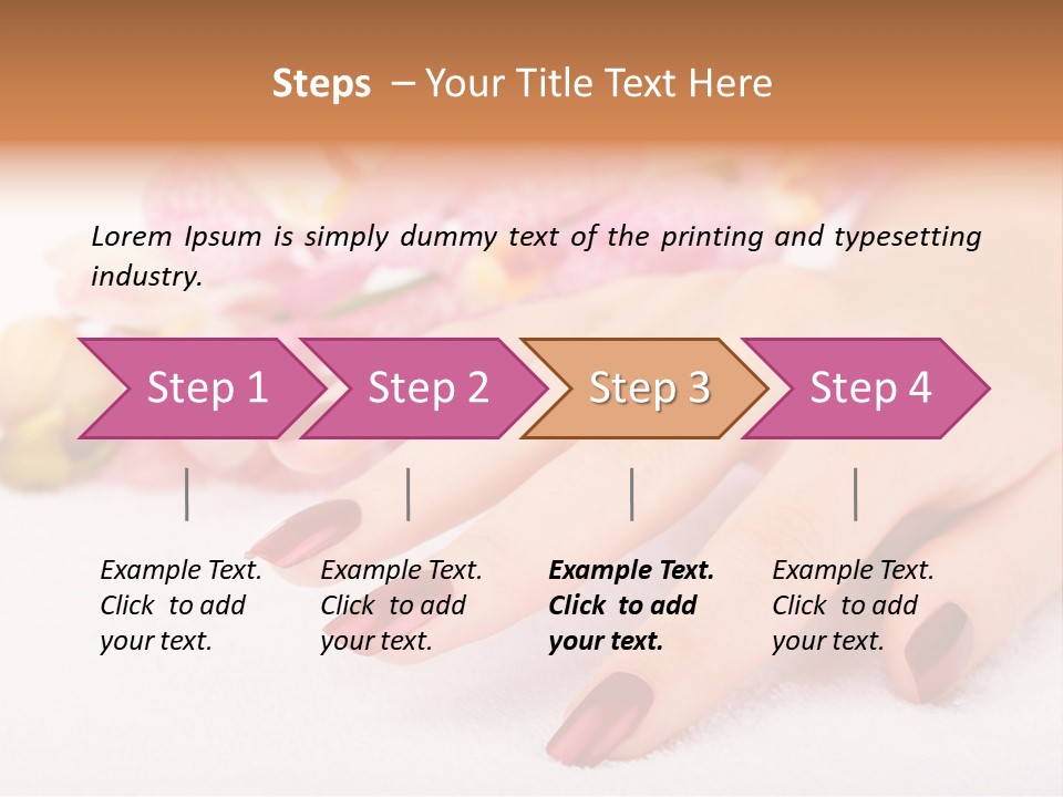 Fingernail Isolated Nail PowerPoint Template