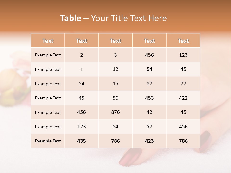 Fingernail Isolated Nail PowerPoint Template