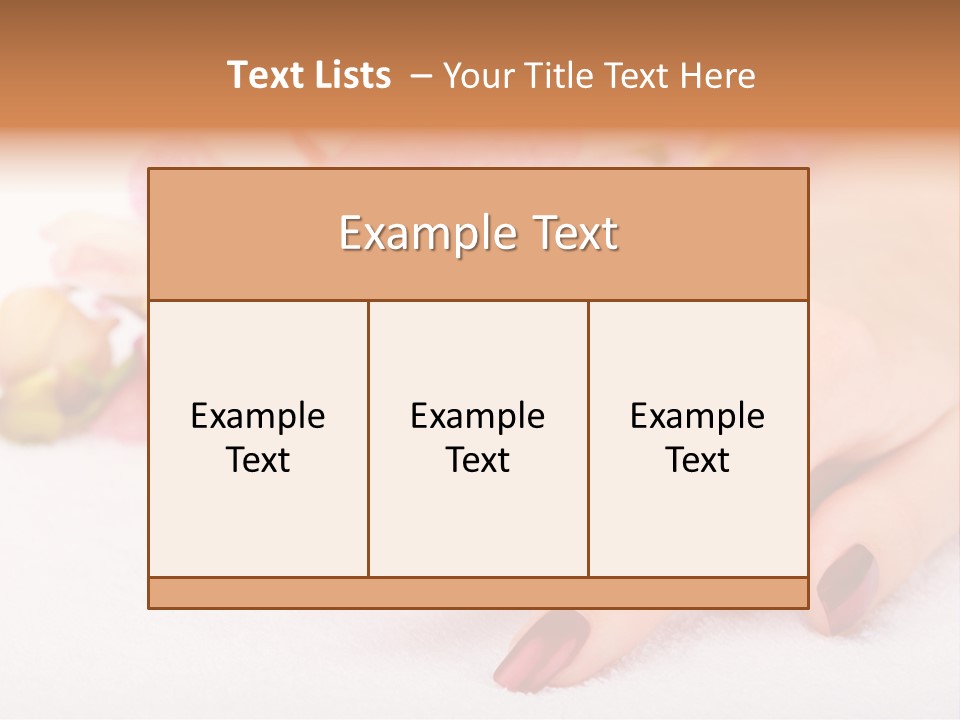 Fingernail Isolated Nail PowerPoint Template