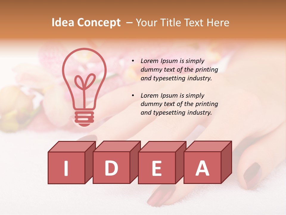 Fingernail Isolated Nail PowerPoint Template