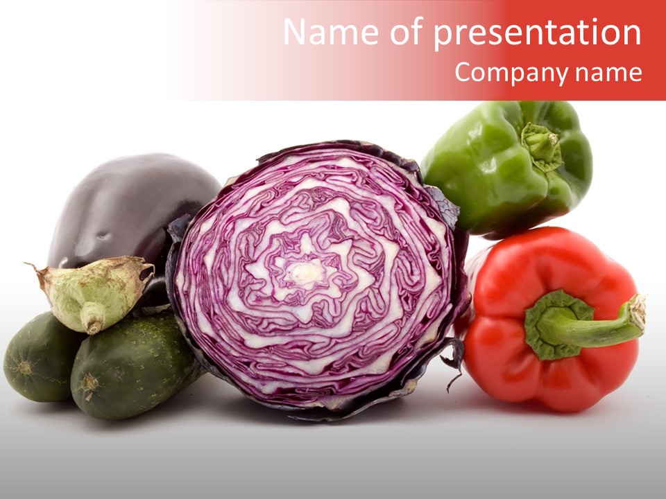 Diet Isolated Eggplant PowerPoint Template