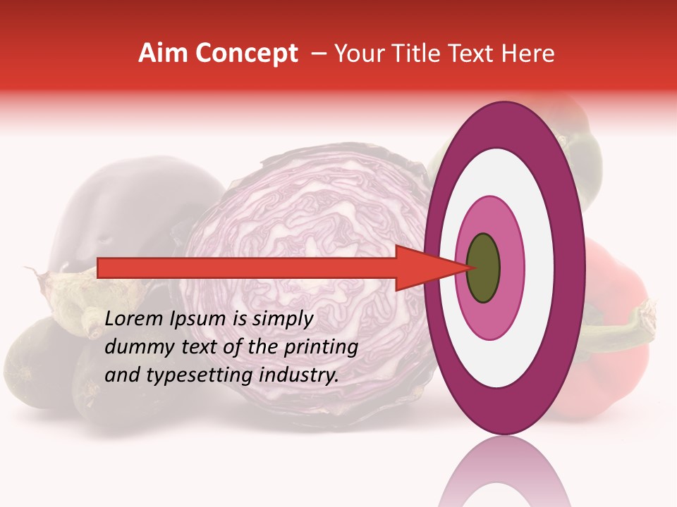 Diet Isolated Eggplant PowerPoint Template