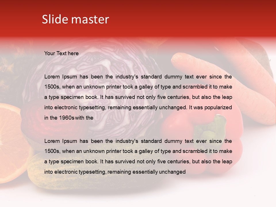 Cucumber Tangerine Food PowerPoint Template