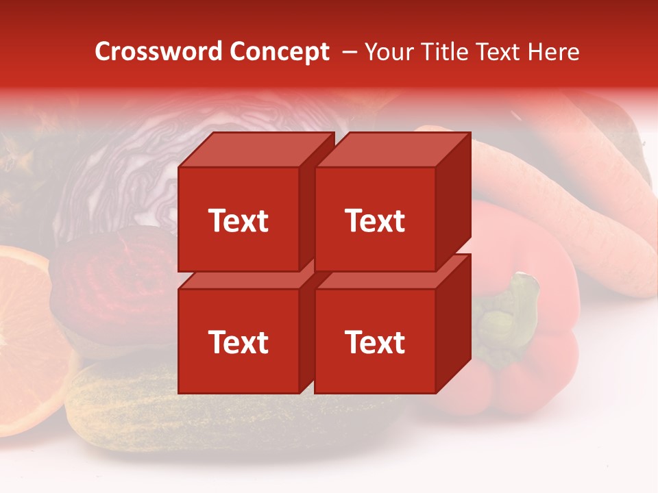 Cucumber Tangerine Food PowerPoint Template