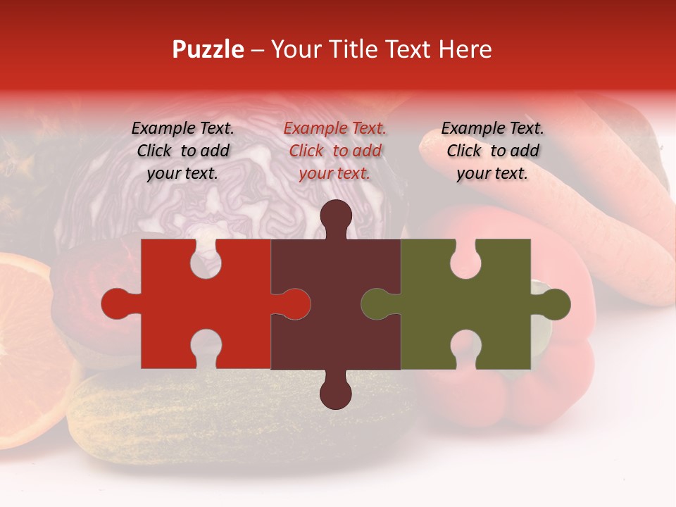 Cucumber Tangerine Food PowerPoint Template