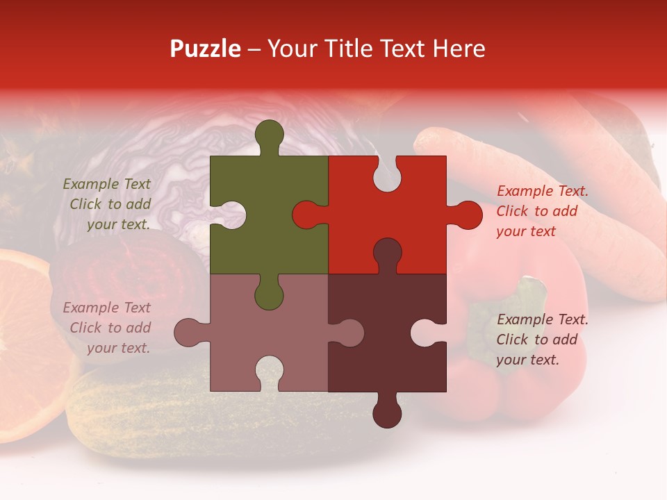 Cucumber Tangerine Food PowerPoint Template