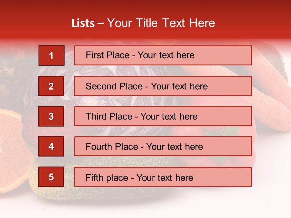 Cucumber Tangerine Food PowerPoint Template