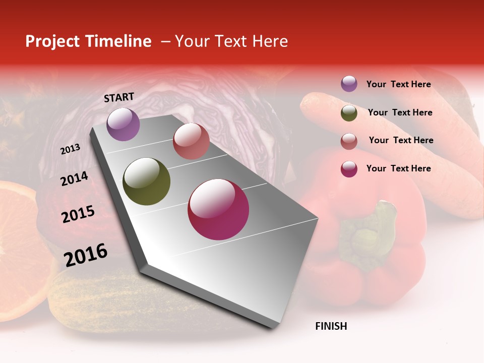 Cucumber Tangerine Food PowerPoint Template