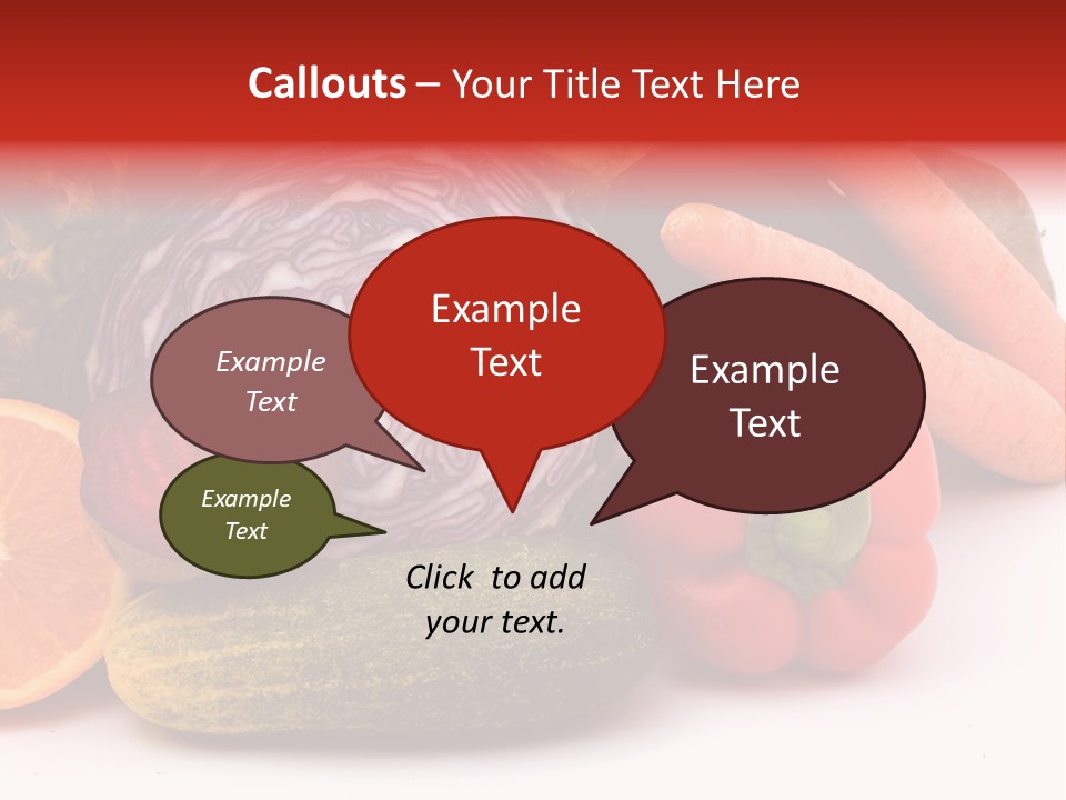 Cucumber Tangerine Food PowerPoint Template