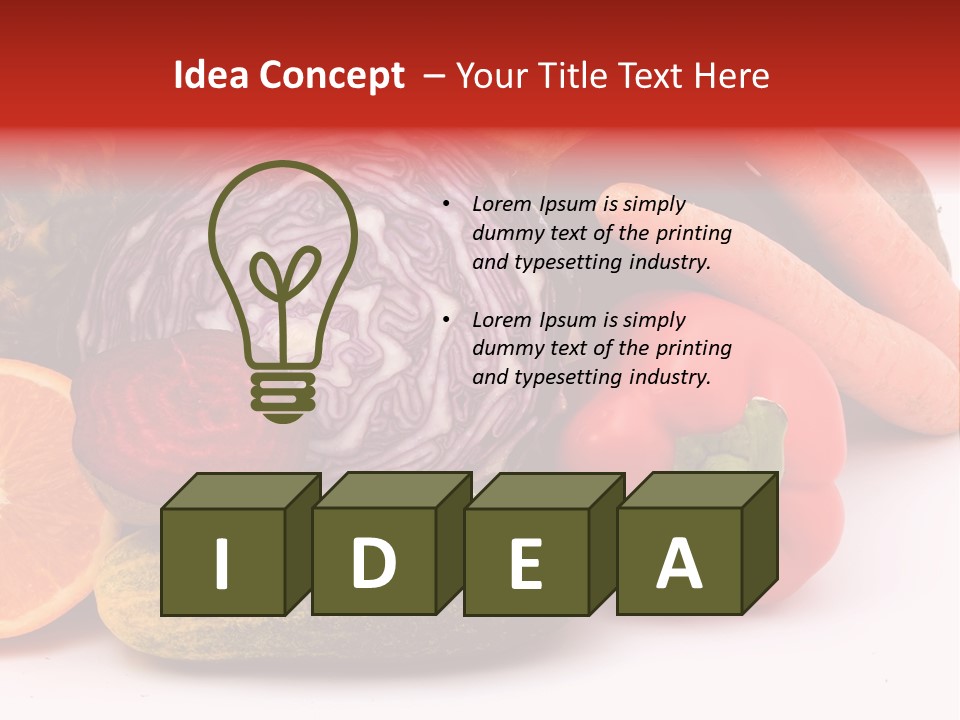 Cucumber Tangerine Food PowerPoint Template