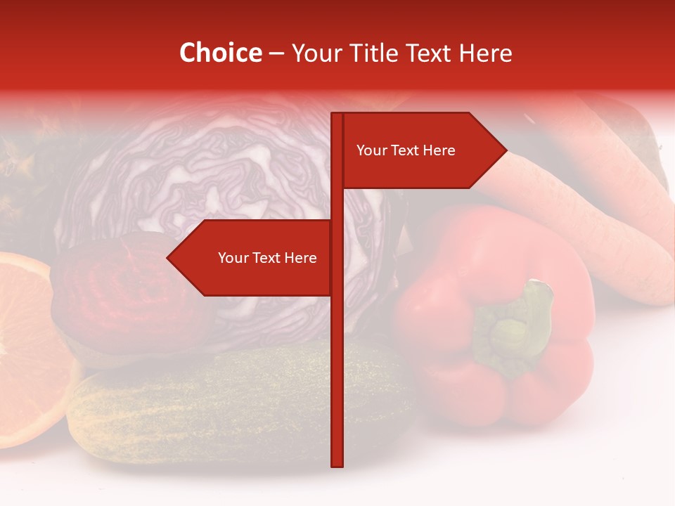 Cucumber Tangerine Food PowerPoint Template